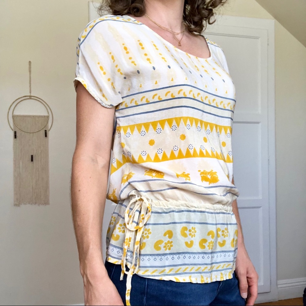 ⭐️2/$20 Lucky Brand Irving & Fine Silk Boho Top